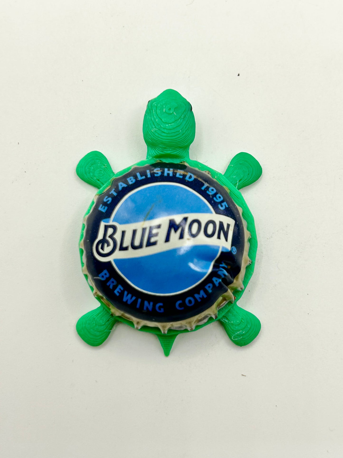 Blue Moon (Dome Shell) - Bottle Cap Magnet Turtle