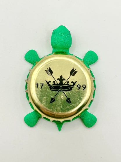 Greene King Brewery - Bottle Cap Magnet Turtle Shell Shocked Art