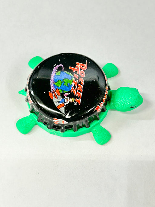 Rocket Fizz Soda - Bottle Cap Magnet Turtle Shell Shocked Art