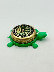 Old Milwaukee Red Lager- Bottle Cap Magnet Turtle Shell Shocked Art