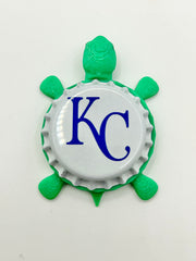 Kansas City Royals - Bottle Cap Magnet Turtle Shell Shocked Art