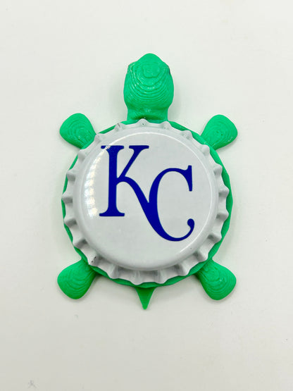 Kansas City Royals - Bottle Cap Magnet Turtle Shell Shocked Art