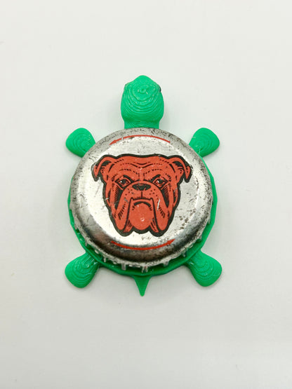 Red Dog Beer - Bottle Cap Magnet Turtle Shell Shocked Art