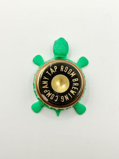 Tap Room Brewing - Bottle Cap Magnet Turtle Shell Shocked Art