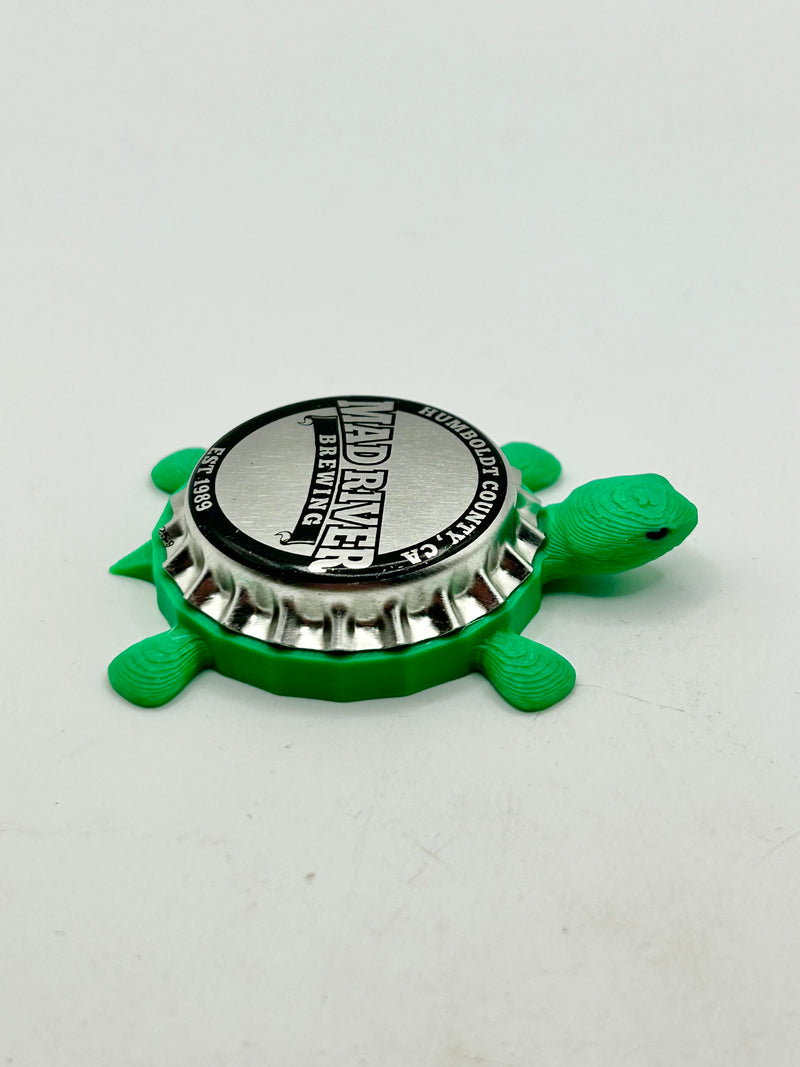 Mad River Brewing - Bottle Cap Magnet Turtle Shell Shocked Art