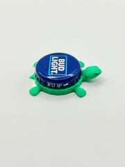 Bud Light (Blue Rectangle) - Bottle Cap Magnet Turtle Shell Shocked Art