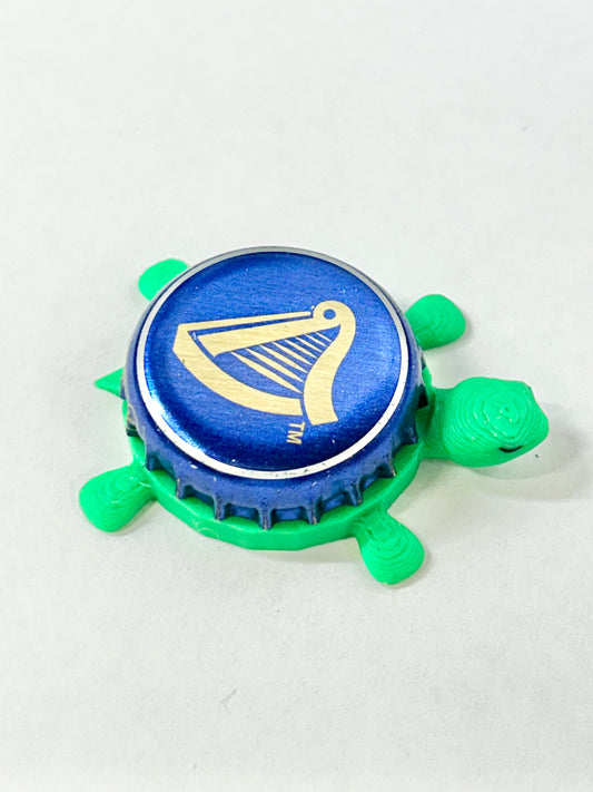 Harp Lager (Gold) - Bottle Cap Magnet Turtle