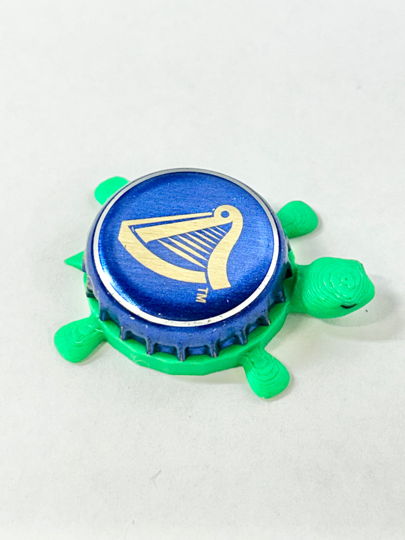 Harp Lager (Gold) - Bottle Cap Magnet Turtle Shell Shocked Art
