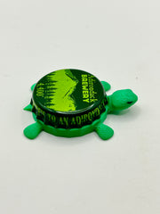 Adirondack Brewery (4,400 ft) - Bottle Cap Magnet Turtle Shell Shocked Art