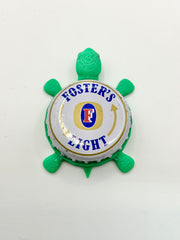 Foster’s Light - Bottle Cap Magnet Turtle Shell Shocked Art