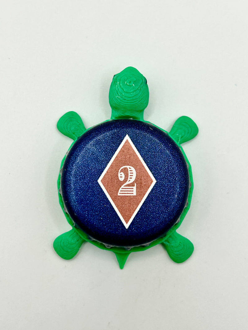 Labatt 2 Diamonds Prohibition Series (Bourbon Barrel Ale) - Bottle Cap Magnet Turtle Shell Shocked Art