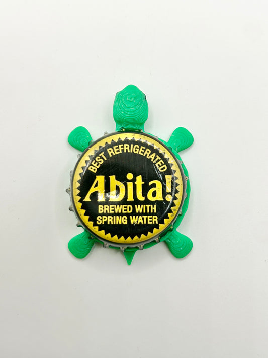 Abita Beer (Black & Yellow Cap) - Bottle Cap Magnet Turtle
