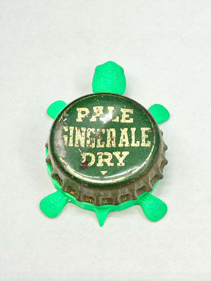 Pale Dry Ginger Ale Soda (Vintage) - Bottle Cap Magnet Turtle Shell Shocked Art