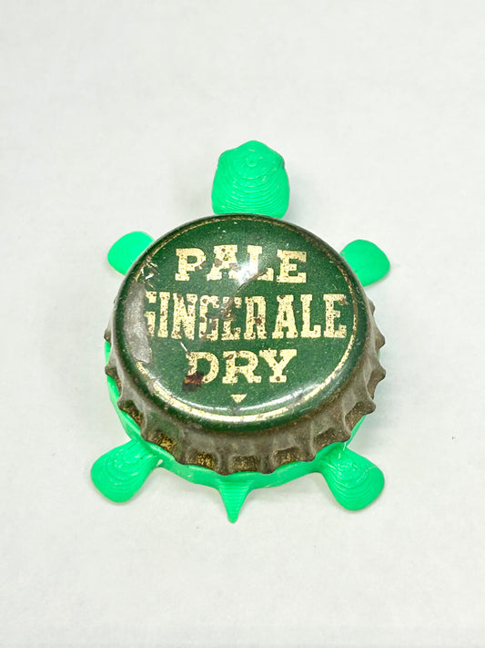 Pale Dry Ginger Ale Soda (Vintage) - Bottle Cap Magnet Turtle
