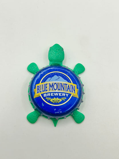 Blue Mountain Brewery - Bottle Cap Magnet Turtle Shell Shocked Art