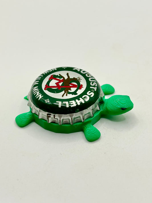 August Schell Brewing (Green) - Bottle Cap Magnet Turtle Shell Shocked Art