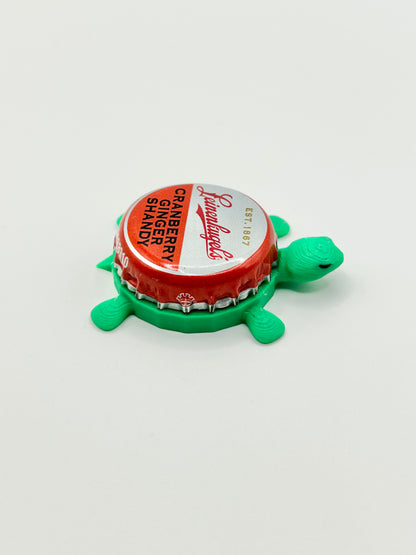 Leinenkugel's Cranberry Ginger Shandy - Bottle Cap Magnet Turtle Shell Shocked Art