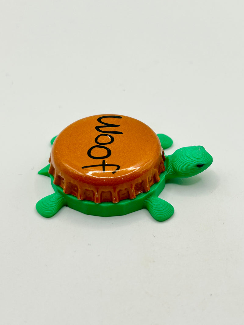 Woof - Bottle Cap Magnet Turtle Shell Shocked Art