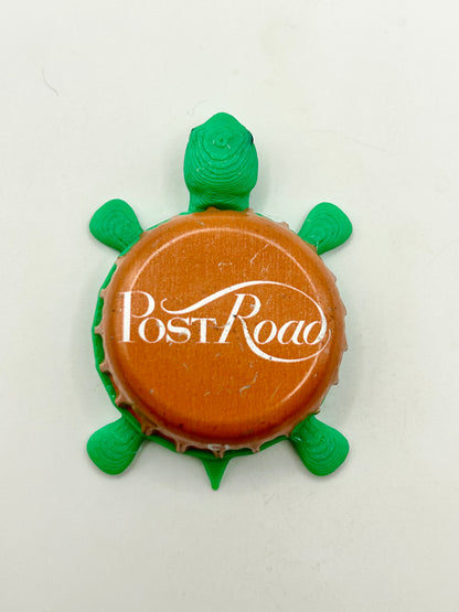 Post Road Brooklyn Brewing - Bottle Cap Magnet Turtle Shell Shocked Art