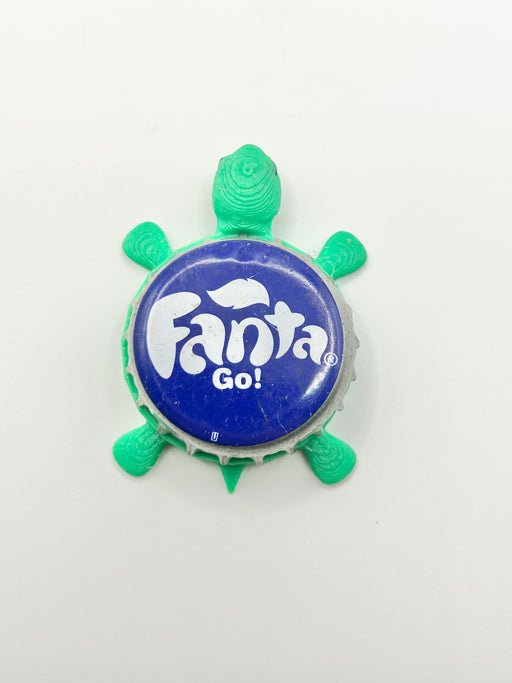 Fanta Go! Soda - Bottle Cap Magnet Turtle Shell Shocked Art