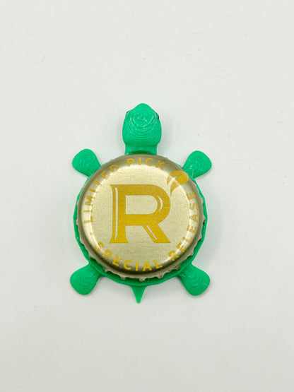 Redd’s Hard Cider (Yellow Limited) - Bottle Cap Magnet Turtle Shell Shocked Art