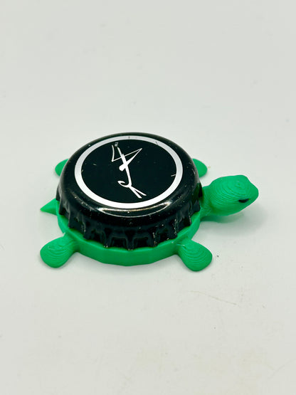 Cricket Brewing - Bottle Cap Magnet Turtle Shell Shocked Art