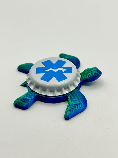 EMS - Sea Turtle Bottle Cap Magnet Shell Shocked Art