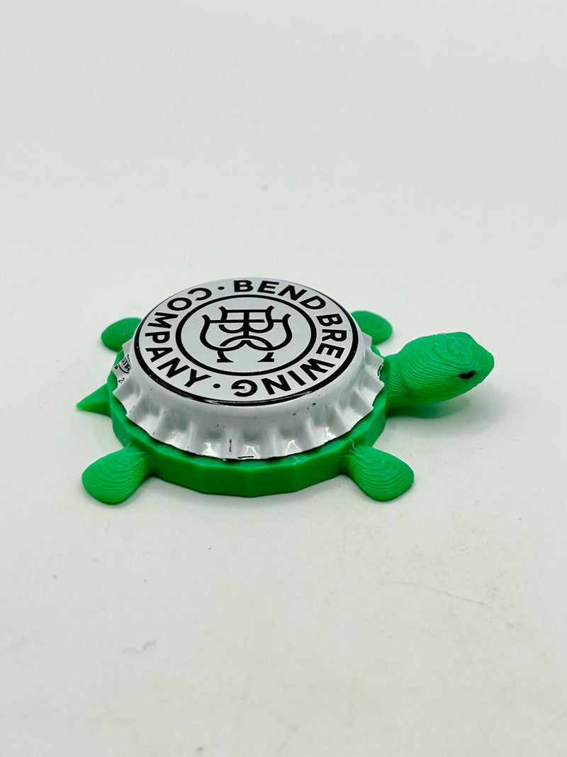 Bend Brewing - Bottle Cap Magnet Turtle Shell Shocked Art