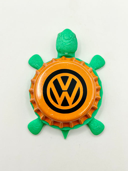 Volkswagen VW - Bottle Cap Magnet Turtle Shell Shocked Art