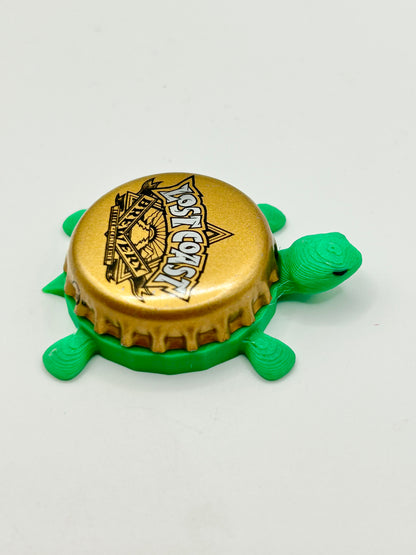 Lost Coast Brewery - Bottle Cap Magnet Turtle Shell Shocked Art