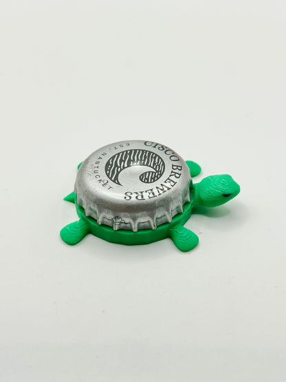 Cisco Brewers (Silver) - Bottle Cap Magnet Turtle Shell Shocked Art