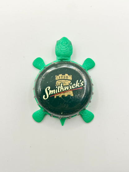 Smithwick’s Beer (Green)  - Bottle Cap Magnet Turtle Shell Shocked Art