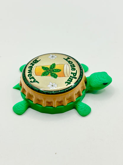 Lone Pint Brewery - Bottle Cap Magnet Turtle Shell Shocked Art