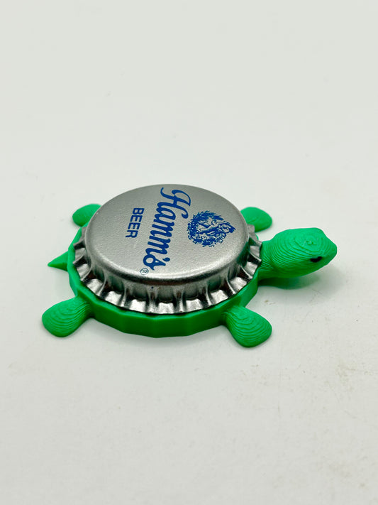 Hamm’s Beer - Bottle Cap Magnet Turtle Shell Shocked Art