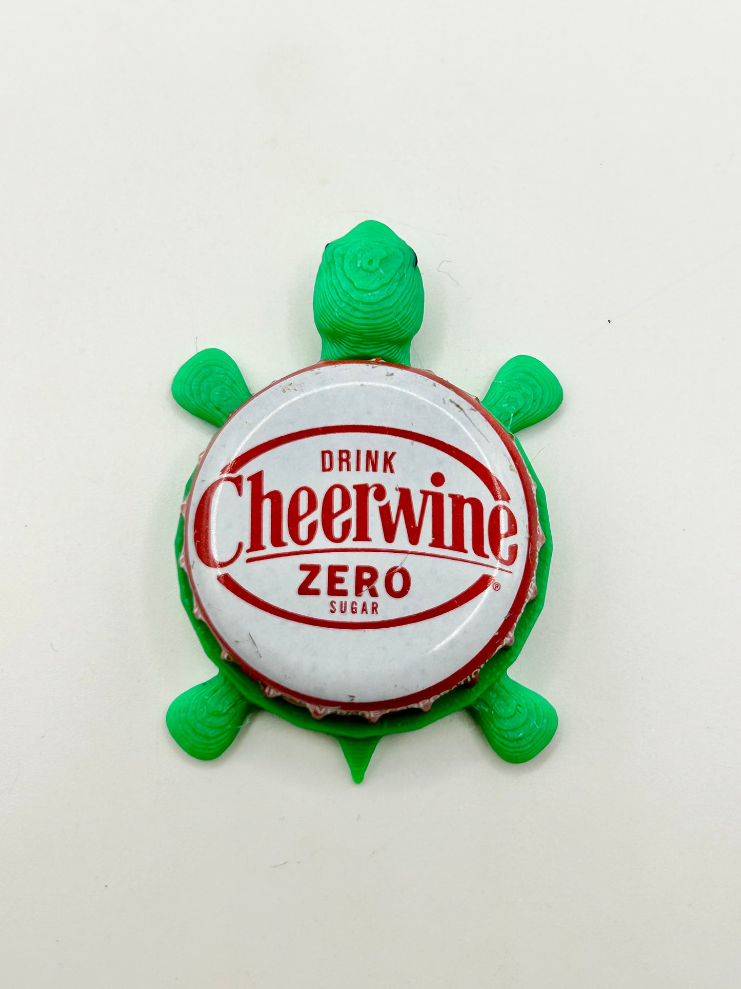 Cheerwine Zero - Bottle Cap Magnet Turtle