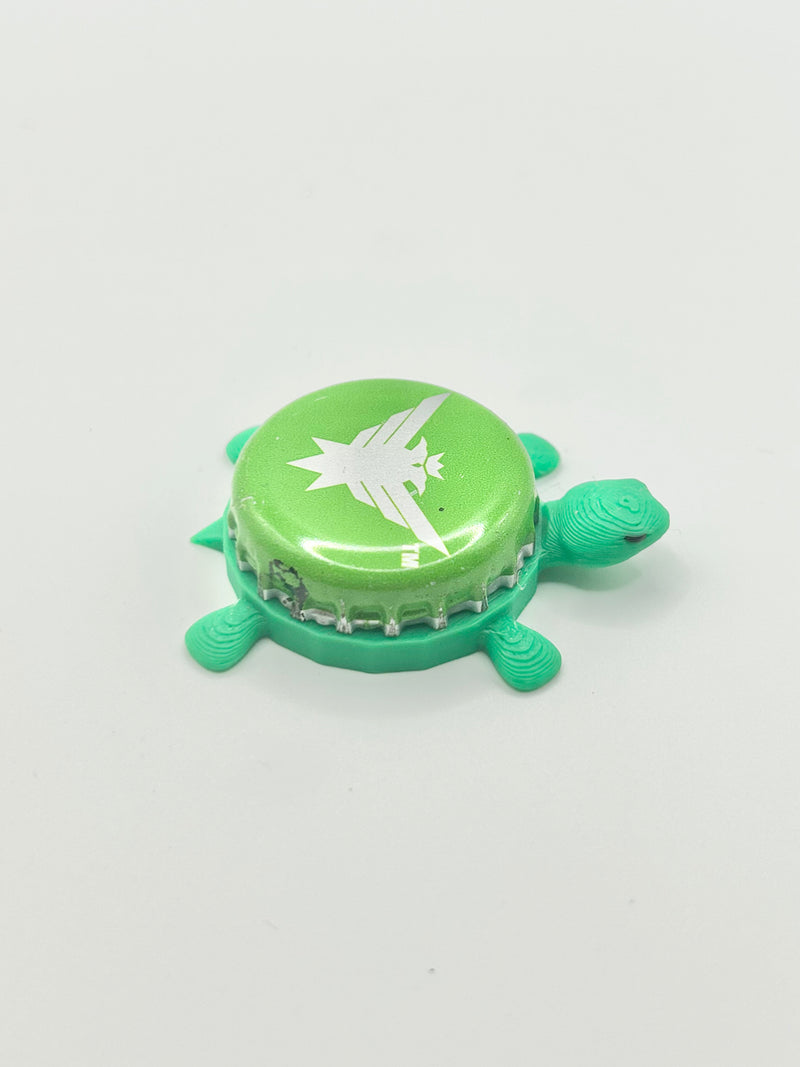 Smirnoff Eagle (Lime Green) - Bottle Cap Magnet Turtle Shell Shocked Art