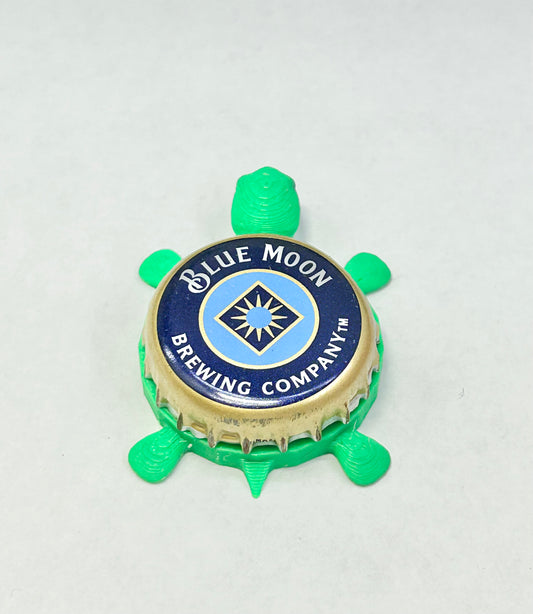 Blue Moon (Diamond) - Bottle Cap Magnet Turtle