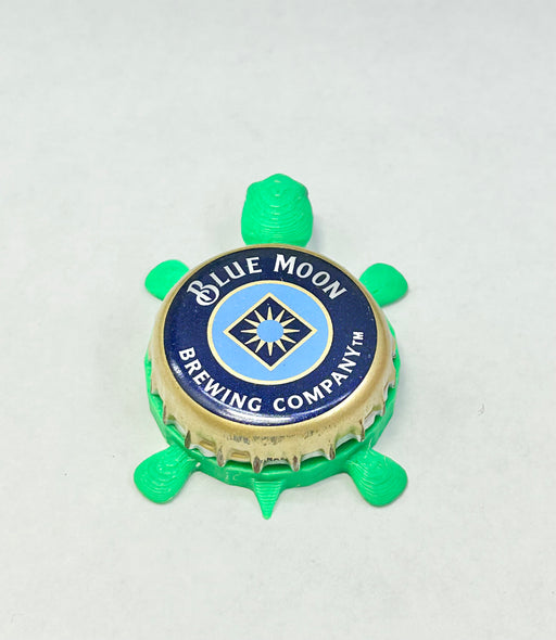 Blue Moon (Diamond) - Bottle Cap Magnet Turtle Shell Shocked Art