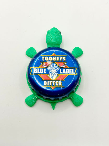 Tooheys Bitter Blue Label - Bottle Cap Magnet Turtle Shell Shocked Art