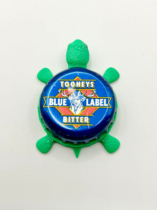 Tooheys Bitter Blue Label - Bottle Cap Magnet Turtle