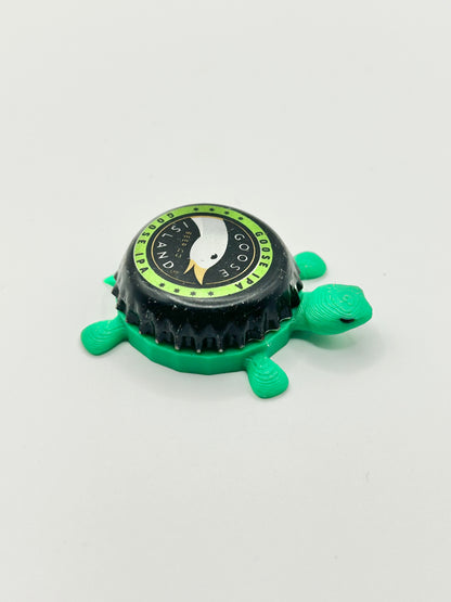 Goose Island Goose IPA - Bottle Cap Magnet Turtle Shell Shocked Art