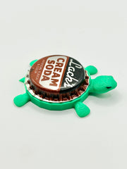 Lack’s Cream Soda - Bottle Cap Magnet Turtle Shell Shocked Art