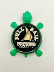 Full Sail Brewing (Black Vintage) - Bottle Cap Magnet Turtle Shell Shocked Art