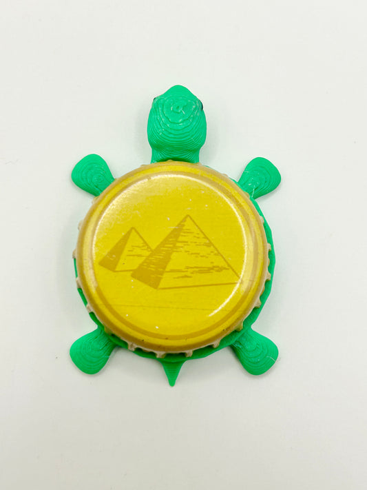 Pyramid Brewing (Yellow) - Bottle Cap Magnet Turtle