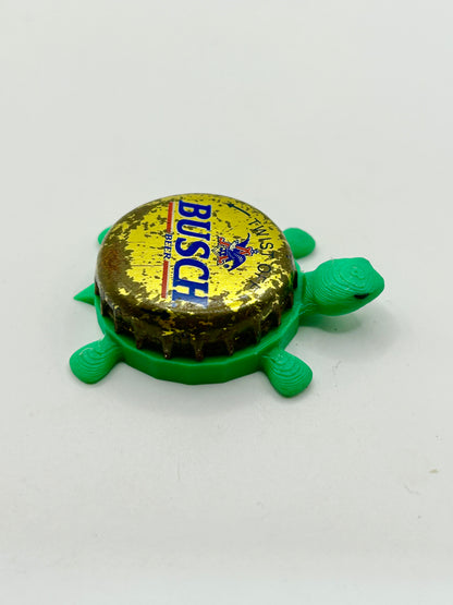Busch (Vintage) - Bottle Cap Magnet Turtle Shell Shocked Art