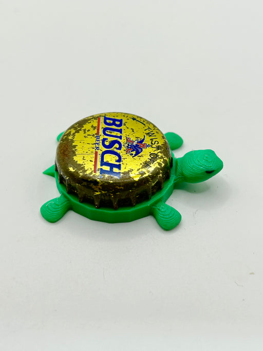 Busch (Vintage) - Bottle Cap Magnet Turtle Shell Shocked Art