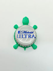 Michelob Ultra (All Blue) - Bottle Cap Magnet Turtle Shell Shocked Art