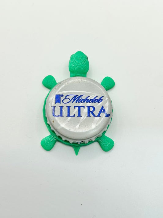 Michelob Ultra (All Blue) - Bottle Cap Magnet Turtle