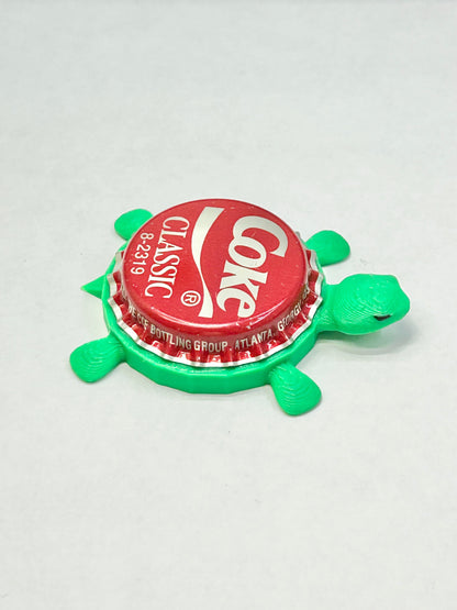 Coke (Classic) - Bottle Cap Magnet Turtle Shell Shocked Art