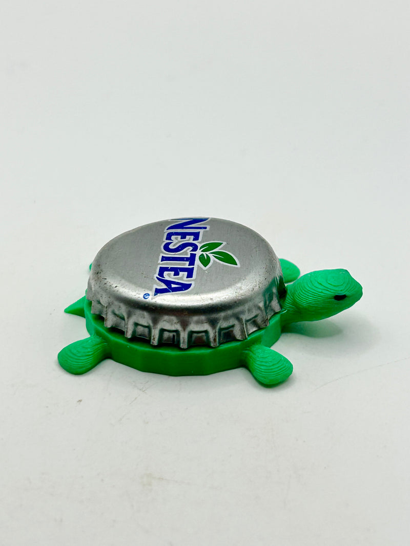 Nestea - Bottle Cap Magnet Turtle Shell Shocked Art